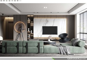 素简时光木饰面电视背景墙